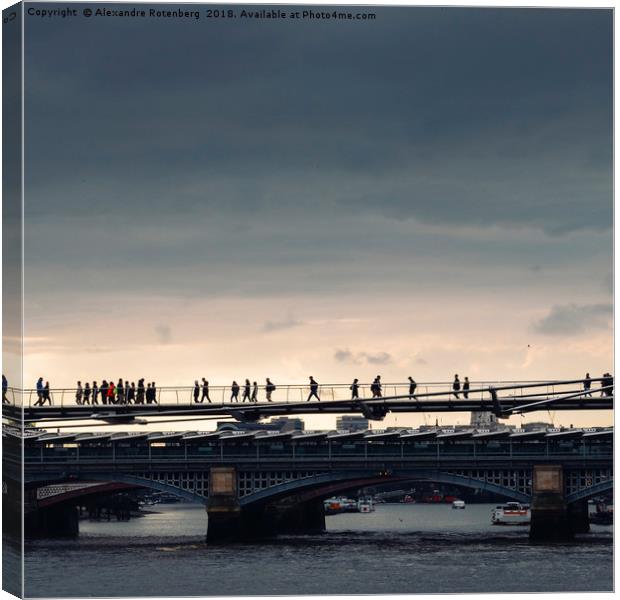 Millennium Bridge, London Canvas Print by Alexandre Rotenberg