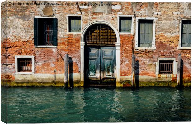Venetian house on canal Canvas Print by Alexandre Rotenberg