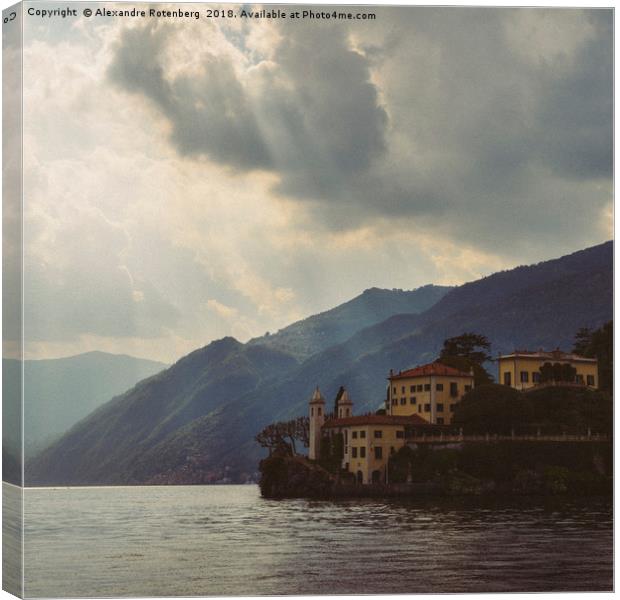 Villa on Lake Como, Italy Canvas Print by Alexandre Rotenberg