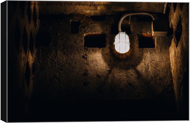 Dark bunker with one light Canvas Print by Alexandre Rotenberg
