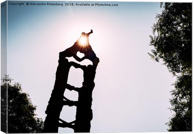 Els Castellers monument, Tarragona, Spain Canvas Print by Alexandre Rotenberg