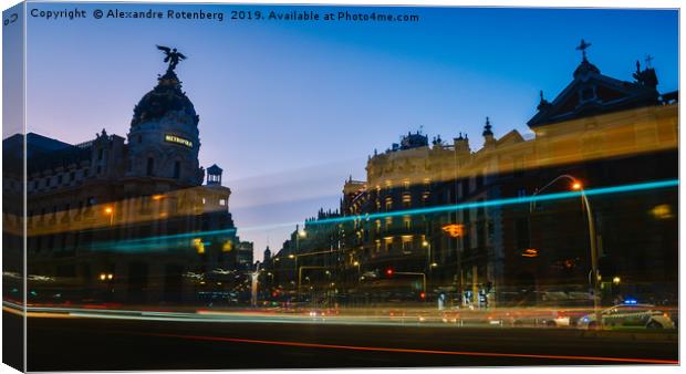 Madrid, Spain long exposure Canvas Print by Alexandre Rotenberg