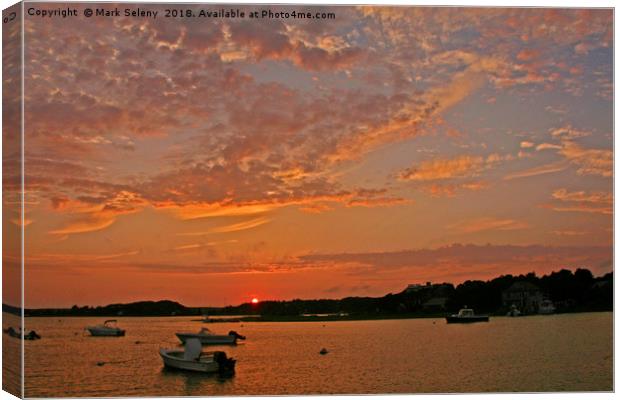Sunset over the bay Canvas Print by Mark Seleny