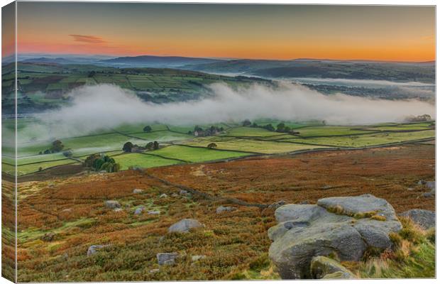 Misty Morning in the Air Valley Canvas Print by Tony Keogh