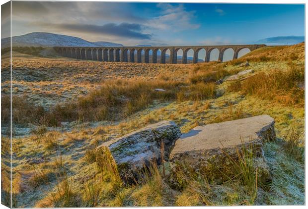 Ribblehead Viaduct Sunrise Canvas Print by Tony Keogh