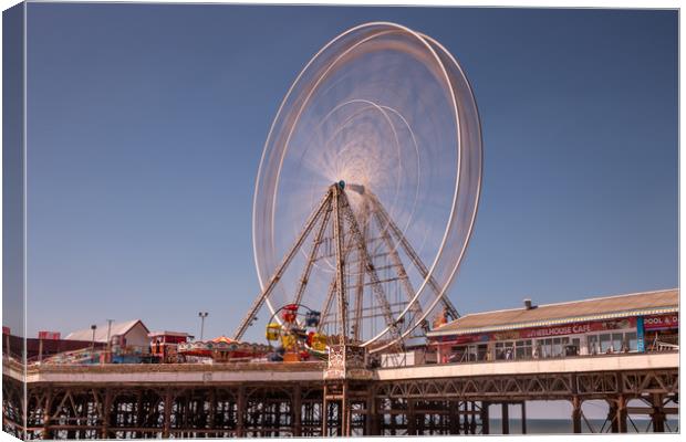Big Wheel on Central Pier at Blackpool Canvas Print by Tony Keogh