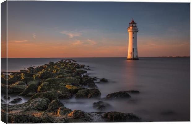 Perch Rock Lighthouse at New Brighton Canvas Print by Tony Keogh