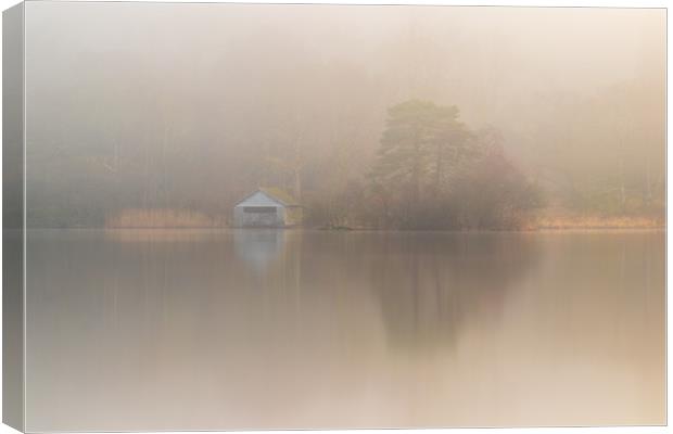 The Boat House on Rydal Water in the Lake District Canvas Print by Tony Keogh