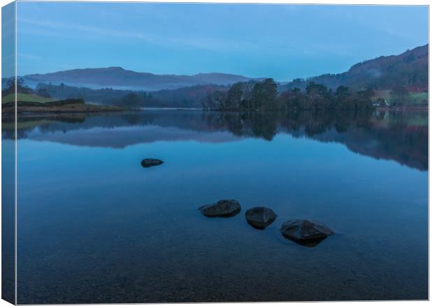 Rydal Water in the Lake District  Canvas Print by Tony Keogh
