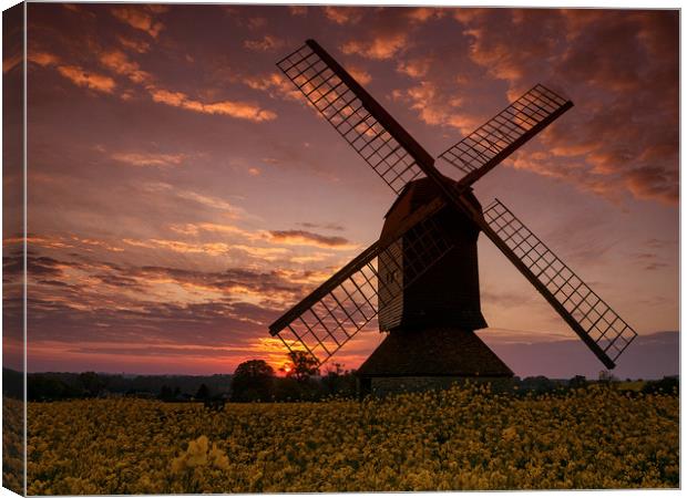 Stevington Windmill at Sunrise Canvas Print by Donnie Canning
