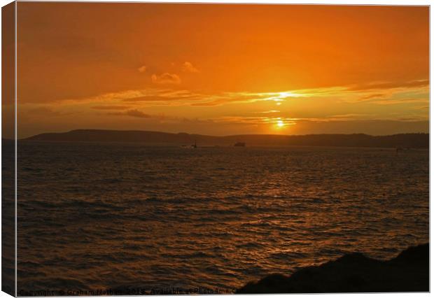 Majestic Plymouth Sound Sunset Canvas Print by Graham Nathan