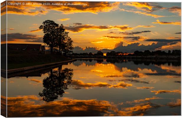Sunset Reflection Canvas Print by John Stoves
