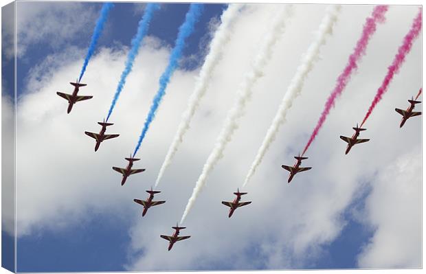 The Red Arrows Canvas Print by Randal Cheney