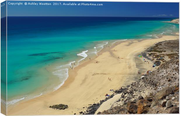 Playa El Salmo, Fuerteventura Canvas Print by Ashley Wootton