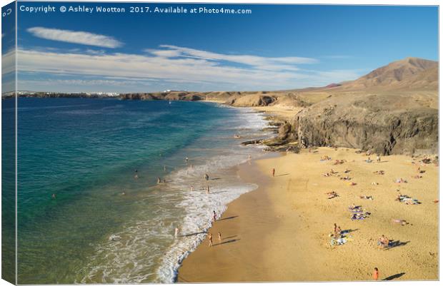 Lanzarote Beach Canvas Print by Ashley Wootton