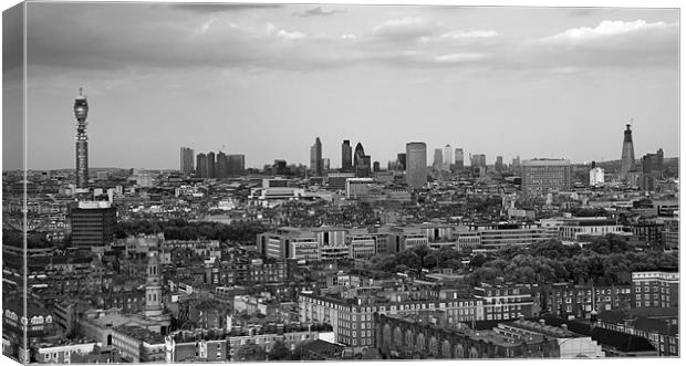 London skyline panorama Canvas Print by Linda More