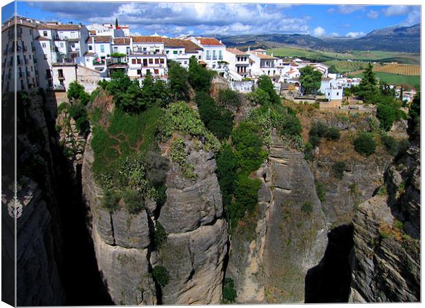Ronda in Andalucia, Spain Canvas Print by Linda More