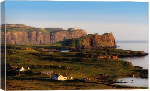 Scottish landscape, Eabost, Skye, Scotland, UK  Canvas Print by Linda More
