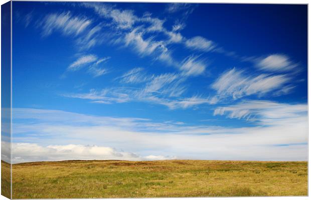 Romantic sky and moorland Canvas Print by Linda More