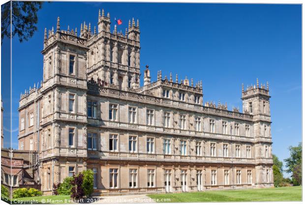 Highclere Castle, Downton Abbey Canvas Print by Martin Bennett