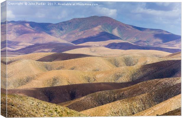 Rolling Hills of Fuerteventura Canvas Print by John Parker