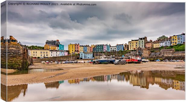 Tenby Harbour Canvas Print by RICHARD MOULT