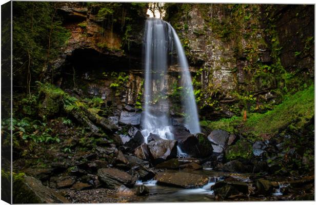Melin Court Waterfall Canvas Print by RICHARD MOULT