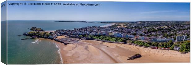 Seagulls Eye View of Tenby from the drone Canvas Print by RICHARD MOULT