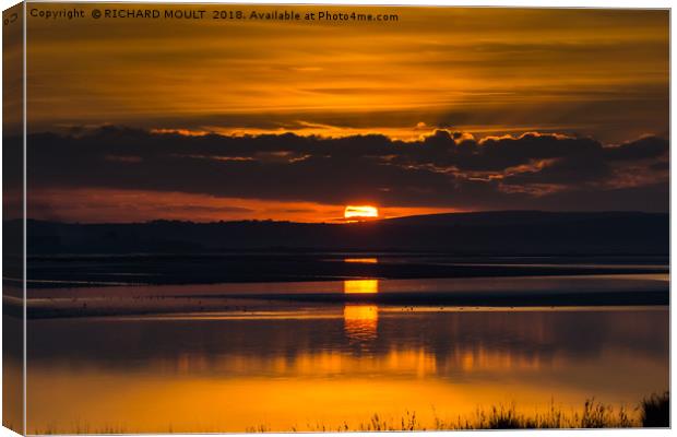 Loughor Estuary Sunset Canvas Print by RICHARD MOULT