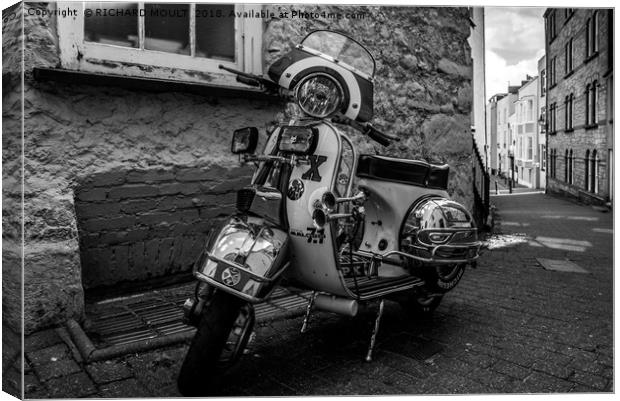 Classic Motor Scooter Canvas Print by RICHARD MOULT