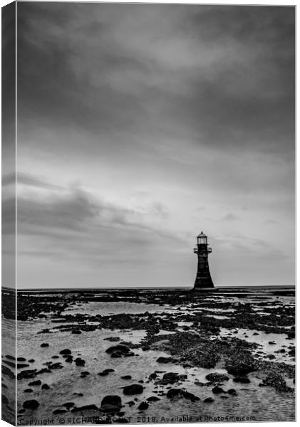 Whiteford Lighthous on Go Canvas Print by RICHARD MOULT