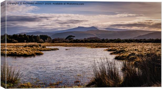 Brecon Beacons In Winter Canvas Print by RICHARD MOULT