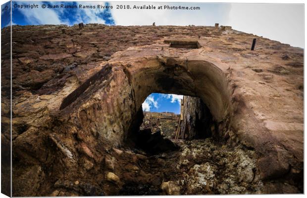 Hollow in ruined building Canvas Print by Juan Ramón Ramos Rivero