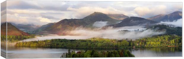 Misty Mountain Sunrise Canvas Print by David Semmens