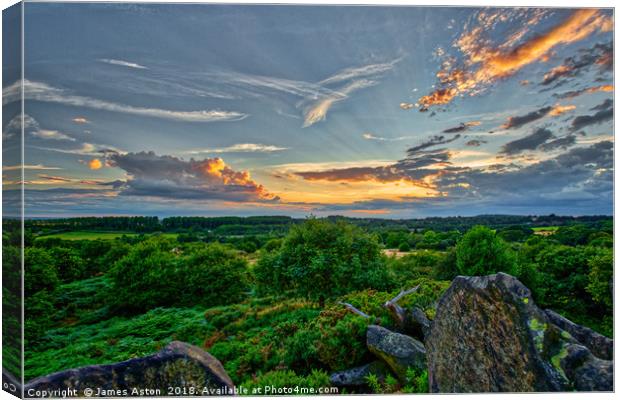 Sunset over the Altar Stones Canvas Print by James Aston