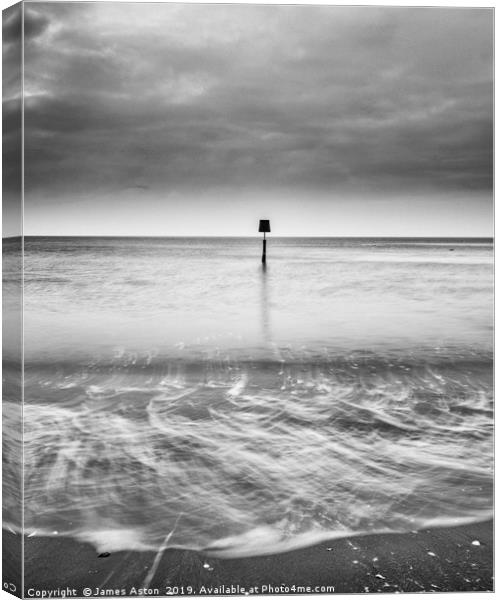 Calm Waters of Cleethorpes Beach  Canvas Print by James Aston