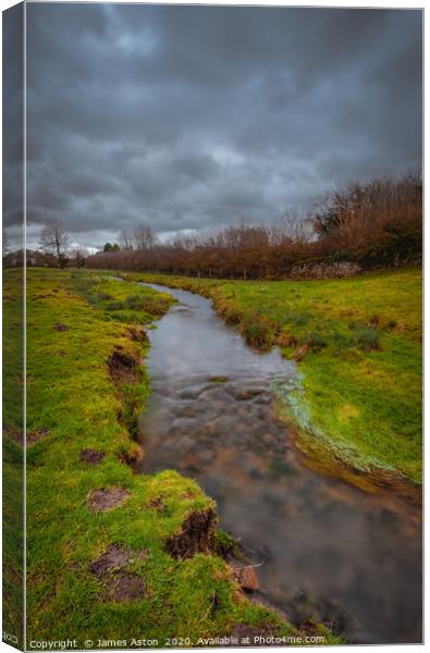 Cold Bleak Morning in the Moors Canvas Print by James Aston