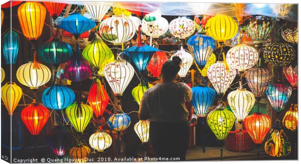 Colorful Traditional Vietnam Lanterns Canvas Print by Quang Nguyen Duc