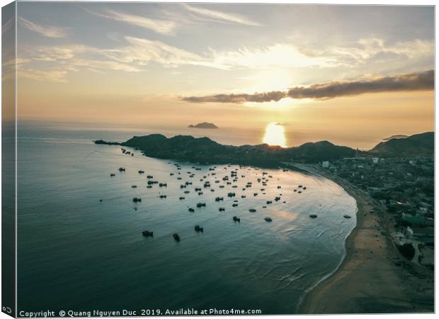 Sunrise in Quy Nhon beach Canvas Print by Quang Nguyen Duc