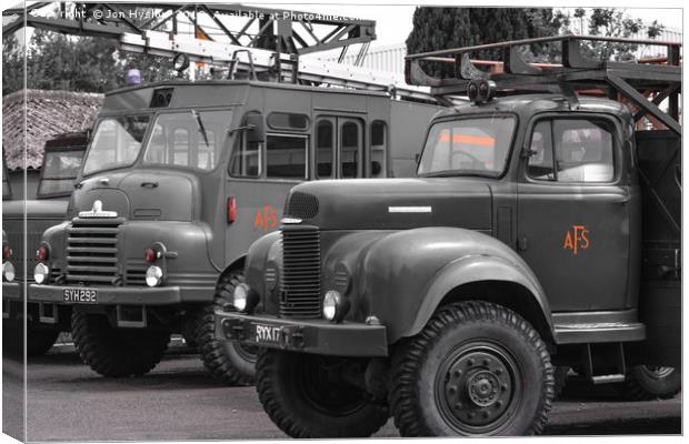 military fire engines Canvas Print by Jon Hyslop