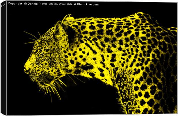 Golden Leopard Canvas Print by Dennis Platts