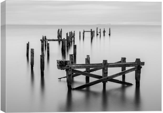 Swanage Old Pier Canvas Print by keith mitchell