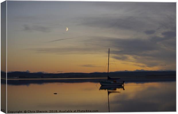 Findhorn bay Canvas Print by Chris Sherwin