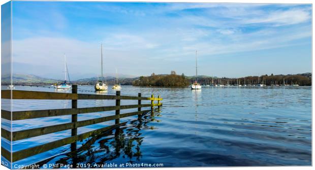 Tranquillity on Lake Windermere Canvas Print by Phil Page