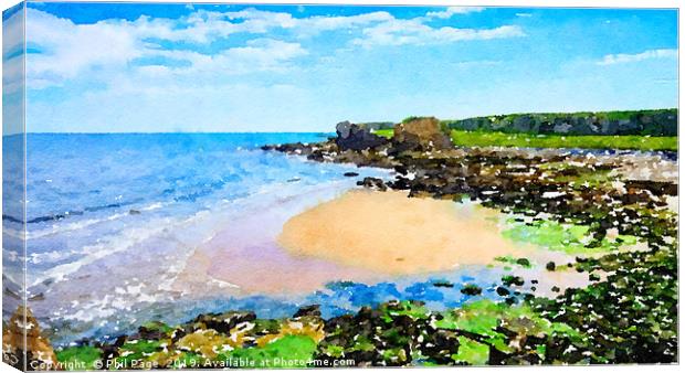 South Shields Watercolour  Canvas Print by Phil Page