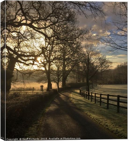 English Country Morning Canvas Print by Geoff Richards