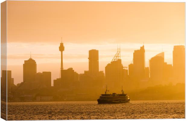Golden Sydney city skyline Canvas Print by Andrew Michael