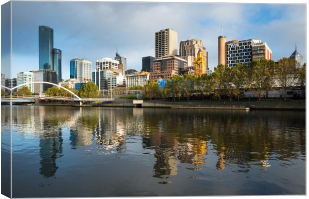 Melbourne city skyline  Canvas Print by Andrew Michael