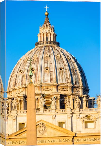 St Peter's Cathedral Cupola  Canvas Print by Andrew Michael