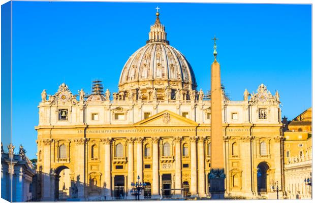 Papal Basilica of Saint Peter Canvas Print by Andrew Michael
